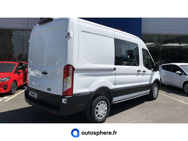 FORD TRANSIT 2T T350 L2H2 2.0 ECOBLUE 130CH S&S CABINE APPROFONDIE TREND BUSINESS - Miniature 2