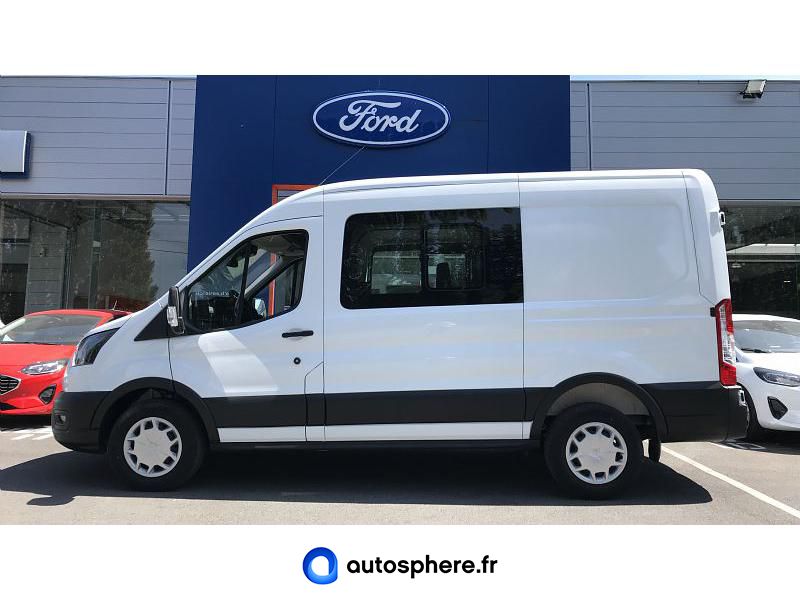 FORD TRANSIT 2T T350 L2H2 2.0 ECOBLUE 130CH S&S CABINE APPROFONDIE TREND BUSINESS - Miniature 3